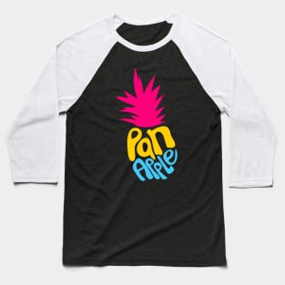 Panapple Pan Pineapple in Pansexual Flag colours Baseball T-Shirt